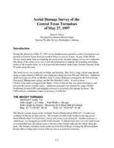 Aerial Damage Survey of the Central Texas Tornadoes of May 27, 1997