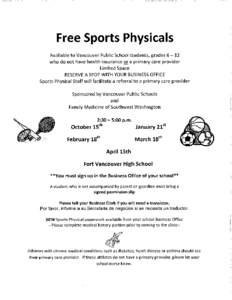 Sports Physical flyerSpring2014