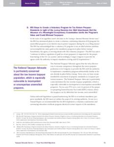 Public economics / Tax preparation / IRS Return Preparer Initiative / Political economy / Circular 230 / Income tax in the United States / Internal Revenue Service / Taxpayer Identification Number / Office of the Taxpayer Advocate / Taxation in the United States / Preparer Tax Identification Number / Government