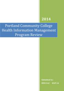Portland Community College Health Information Management Program Review