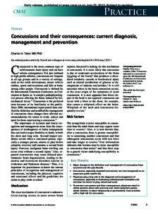 Early release, published at www.cmaj.ca on July 22, 2013. Subject to revision.  Practice CMAJ