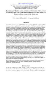 This is not a peer-reviewed article. Pp[removed]in Air Pollution from Agricultural Operations III, Proceedings of the[removed]October 2003 Conference (Research Triangle Park, North Carolina USA), Publication Date 12 Octob