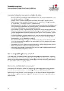 Schoggiherzenverkauf: Informationen für die Lehrerinnen und Lehrer Information für die Lehrerinnen und Lehrer: So läuft die Aktion  