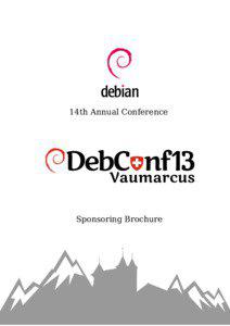 14th Annual Conference  Sponsoring Brochure