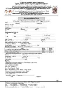 Travel and Accommodation Form