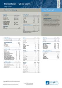 FACTSHEET  Pioneer Funds – Global Select May 2014 Global & Thematic Equity