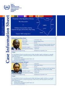 International Criminal Court investigation in Kenya / Nandi District / Henry Kosgey / Joshua Sang / William Ruto / Tinderet Constituency / Luis Moreno Ocampo / International Criminal Court / Nandi people / Kenya / Africa / Politics of Kenya