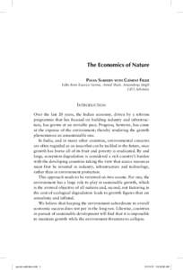 The Economics of Nature PAVAN SUKHDEV WITH CLÉMENT FEGER Edits from Kaavya Varma, Amod Shah, Amandeep Singh GIST Advisory  INTRODUCTION