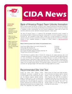 CIDA News V O L U M E LOOKING AHEAD: • The Accreditation