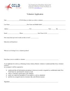 Microsoft Word - Volunteer+application