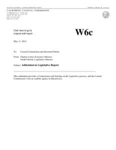 STATE OF CALI FORNI A—NATURAL RESOURCES AGENCY  EDMUND G. BROWN, JR., G OVE R NOR CALIFORNIA COASTAL COMMISSION 45 FREMONT S T RE E T , SUITE 2000