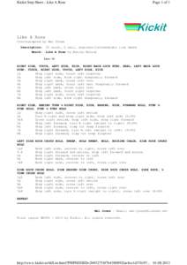 Kickit Step Sheet - Like A Rose  Page 1 of 1 Like A Rose Choreographed by Mal Jones