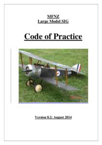 MFNZ Large Model SIG Code of Practice  Version 8.2: August 2014