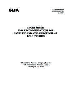 Aerosol science / Particulates / Geotechnical engineering / Chemical engineering / Occupational safety and health / Soil test / Particle-size distribution / Soil / Lead / Chemistry / Pollution / Matter