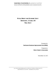 RETAIL MARKET AND ECONOMIC STUDY: BARRHAVEN, OTTAWA, ON FINAL DRAFT Prepared for: Barrhaven Business Improvement Area (BBIA)