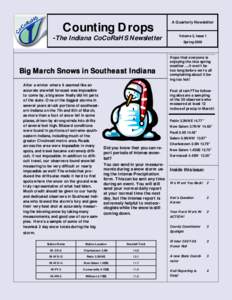 Counting Drops  -The Indiana CoCoRaHS Newsletter Big March Snows in Southeast Indiana After a winter where it seemed like an