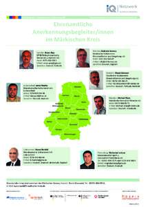 Förderprogramm „Integration durch Qualifizierung (IQ)“  Teilprojekthomepage: www.anerkennungsbegleitung-nrw.de Ehrenamtliche Anerkennungsbegleiter/innen