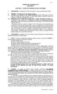 - Hoja n° 1 -  TORNEO DEL INTERIOR[removed]REGLAMENTO CAPITULO I – ASPECTOS GENERALES DEL CERTAMEN 1