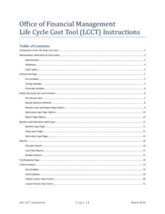 Life Cycle Cost Tool Instructions