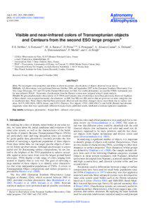 Visible and near-infrared colors of Transneptunian objects  and Centaurs from the second ESO large program