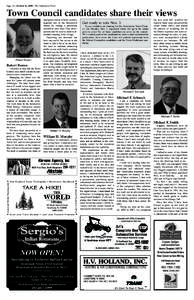 Page 18 / October 8, [removed]The Jamestown Press  Town Council candidates share their views Robert Bowen