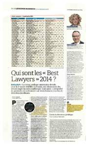 04// LES ECHOS BUSINESS le journal du board « Best Lawyers  » :