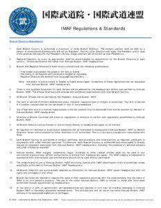 IMAF Regulations & Standards Branch Country Regulations 1.