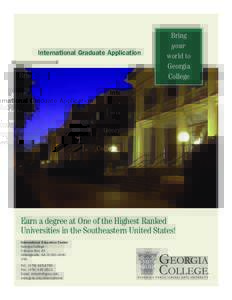 International Graduate Application  Bring your world to Georgia