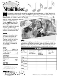 Elementary  ey Music Rules!rey Activity One