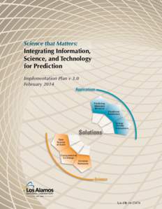 Science that Matters:  Integrating Information, Science, and Technology for Prediction Implementation Plan v 3.0