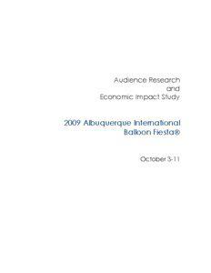 Audience Research and Economic Impact Study