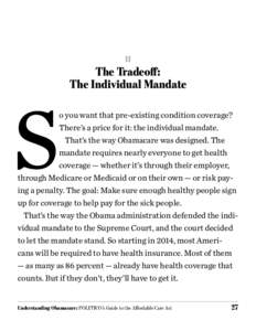 II  S The Tradeoff: The Individual Mandate