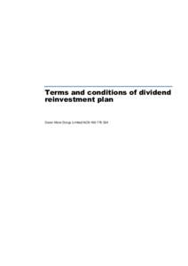 Terms and conditions of dividend reinvestment plan Cover-More Group Limited ACN[removed]  Contents
