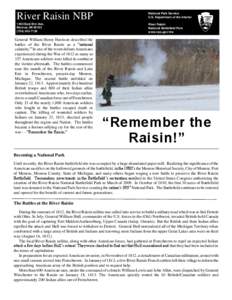 Monroe /  Michigan / Military history / Battle of Frenchtown / Monroe County /  Michigan / Metro Detroit / River Raisin National Battlefield Park / River Raisin / James Winchester / Battle of the Thames / Geography of Michigan / Michigan / War