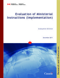 Evaluation of Ministerial Instructions (Implementation)
