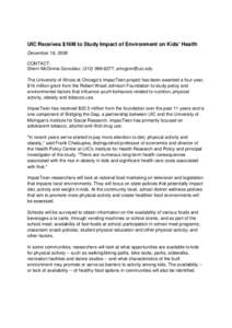 Frank Chaloupka / Obesity / University of Illinois at Chicago / Robert Wood Johnson Foundation / Nutrition / Leadership for Healthy Communities / Health / Medicine / Health promotion