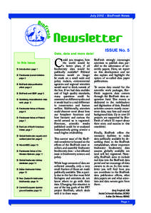 July 2012 – BioFresh News  Data, data and more data! In this Issue ÂÂ Introduction: page 1 ÂÂ Freshwater journal initiative: