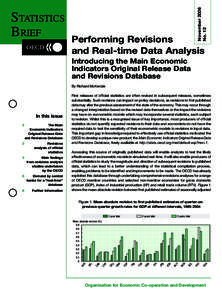 November 2006 No. 12 STATISTICS BRIEF
