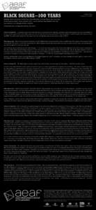 Black Square—1OO YearS  Exhibition Dates 14 June to 13 July, 2013  Australia: Iakovos Amperidis, Daniel Boyd, Marya Elimelakh, Nicholas Folland, Alex Gawronski,