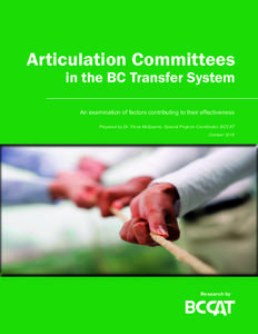 ARTICULATION COMMITTEES IN THE BC TRANSFER SYSTEM