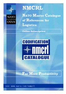 NATO Master Catalogue of References for Logistics