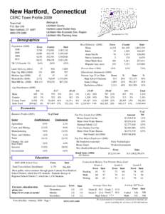 New Hartford, Connecticut CERC Town Profile 2009 Belongs to Litchfield County Hartford Labor Market Area Litchfield Hills Economic Dev. Region