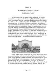 Spreckels Organ Pavilion /  San Diego /  California / Public transportation in San Diego County /  California / John D. Spreckels / Adolph B. Spreckels / Spreckels Organ / Harrison Albright / Panama–California Exposition / Claus Spreckels / Spreckels Theater Building /  San Diego /  California / California / Culture of San Diego /  California / Balboa Park