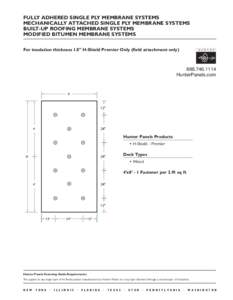 Fully Adhered single ply Membrane Systems mechanically attached single ply Membrane Systems Built-Up Roofing Membrane Systems Modified Bitumen Membrane Systems For insulation thickness 1.0