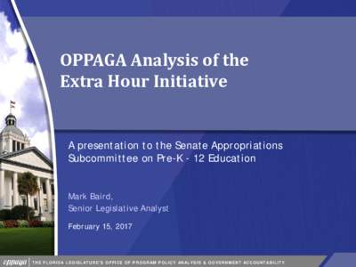 OPPAGA Analysis of the Extra Hour Initiative