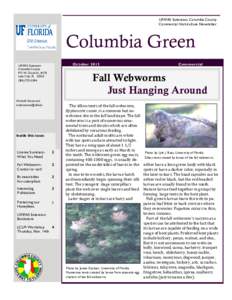 UF/IFAS Extension, Columbia County Commercial Horticulture Newsletter Columbia Green October 2013 News