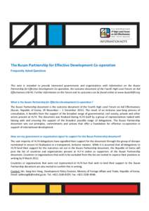 International relations / Economics / Aid effectiveness / Transparency / Aid / AccountAbility / Busan / Development aid / Organisation for Economic Co-operation and Development / International economics / International development / Development