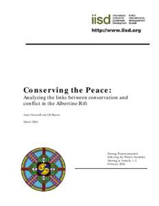 Conserving the Peace: Analyzing the links between conservation and conflict in the Albertine Rift