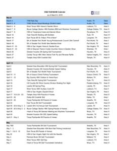 HBA/TAB/NAHB Calendar as of March 9, 2015 March March 4  TAB Rally Day