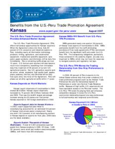 International economics / Peru–United States Trade Promotion Agreement / Export / North American Free Trade Agreement / Non-tariff barriers to trade / Tariff / Economy of Peru / Economy of Nigeria / International trade / International relations / Business